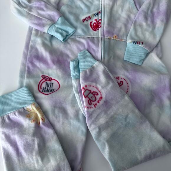 Cat & Jack Girls' Union Suit Sleeper Size Medium (7/8) - Picture 3 of 5